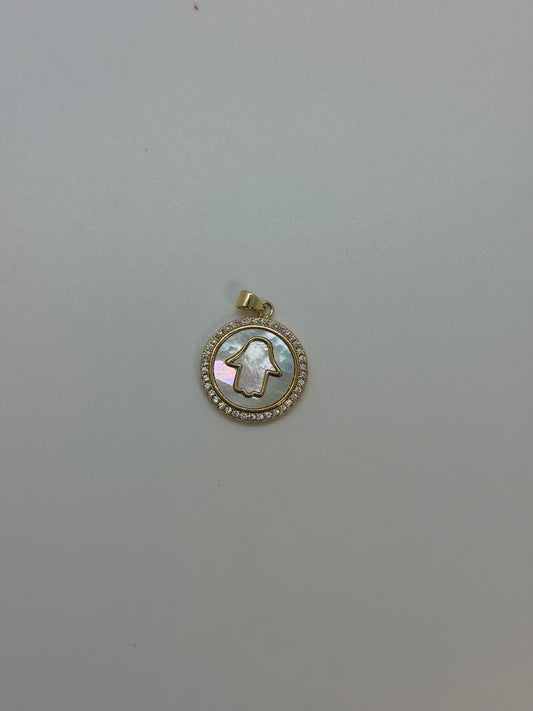 Mother of Pearl Hamsa Charm